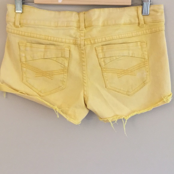 Yellow Denim Shorts - Picture 2 of 4